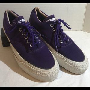Vtg 80’s Converse purple Tennis Shoes Sz 4.5